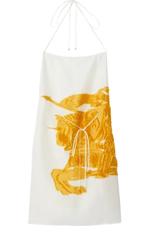 Burberry Equestrian Knight silk-blend dress