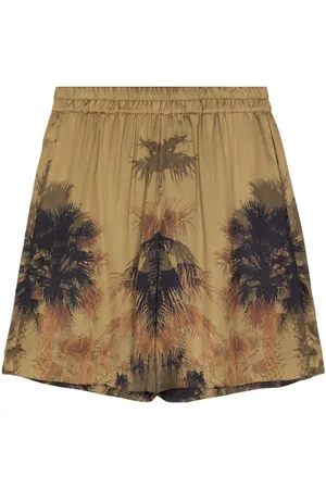 LANEUS Palm tree-print bermuda shorts
