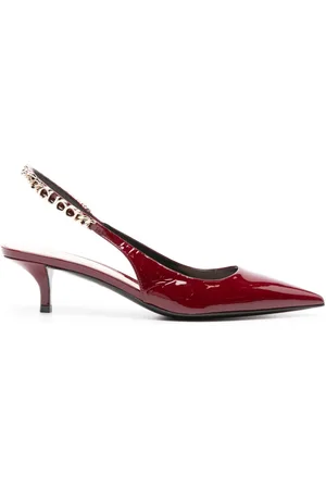Gucci Burgundy leather Signoria pumps