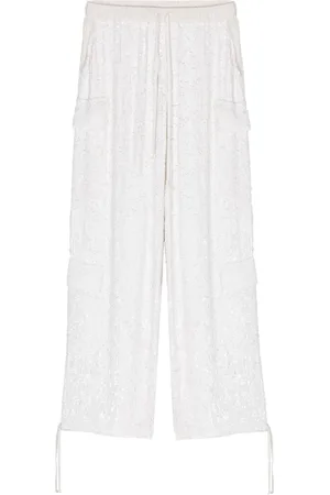 P.A.R.O.S.H. Sequinned drawstring cargo trousers