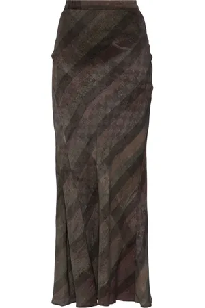 ZIGGY CHEN Long silk blend skirt