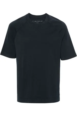 Circolo Short raglan-sleeve cotton T-shirt