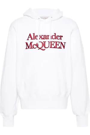 Alexander McQueen Logo-embroidered cotton hoodie