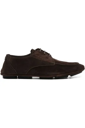 Dolce & Gabbana Logo-plaque suede derby shoes