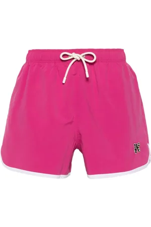 Palm Angels Monogram-patch swim shorts