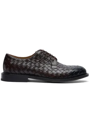 Scarosso Woven leather derby shoes