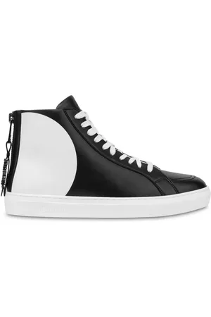 Moschino Faux-leather hi-top sneakers