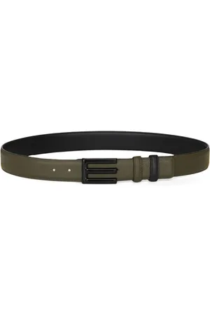 ETRO logo-buckle leather belt - Green