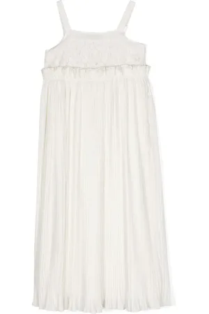 Twin-Set Sleeveless plissé midi dress