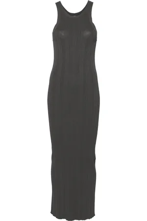Totême Round-neck fine-ribbed maxi dress