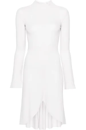 Courrèges High-neck long-sleeve midi dress