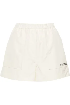 Fendi High-waist shell shorts