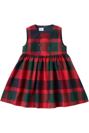 Familiar Checked cotton-wool dress