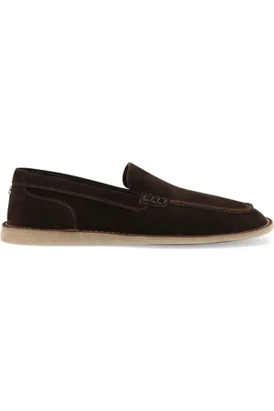 Dolce & Gabbana DG-plaque suede loafers