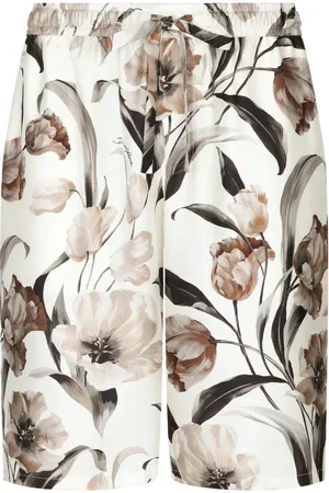 Dolce & Gabbana Floral-print silk shorts