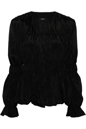 GOEN.J Ruched single-breasted jacket
