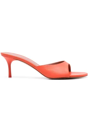 Amina Muaddi Jeanne 60mm leather mules
