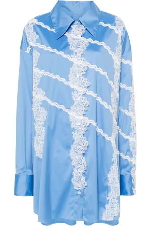 Viktor & Rolf Lace-detail midi shirt dress