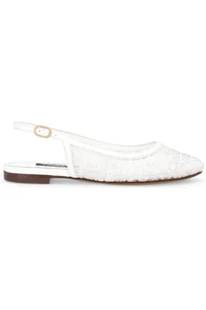 Dolce & Gabbana DG logo-embroidered mesh ballerina shoes