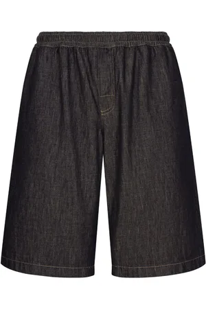 Dolce & Gabbana Logo-plaque denim track shorts