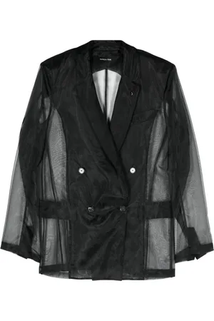 Patrizia Pepe Sheer double-breasted blazer