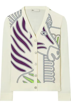 Tory Burch Silk Front zebra-print cardigan