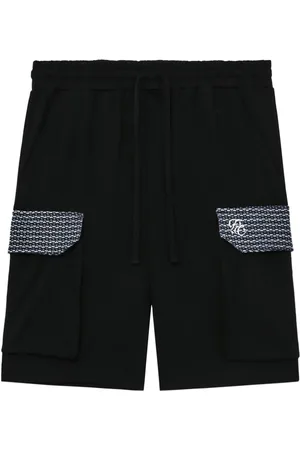 FIVE CM Tweed-detailing cotton shorts