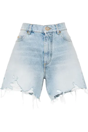 Balmain High-rise denim shorts