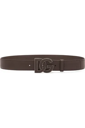 Dolce & Gabbana Logo-buckle leather belt
