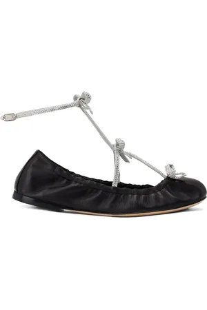 RENE CAOVILLA Caterina leather ballerina shoes