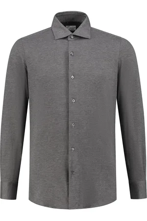 Finamore Long-sleeved cotton-blend shirt