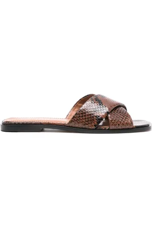 PARIS TEXAS Snakeskin-effect sandals