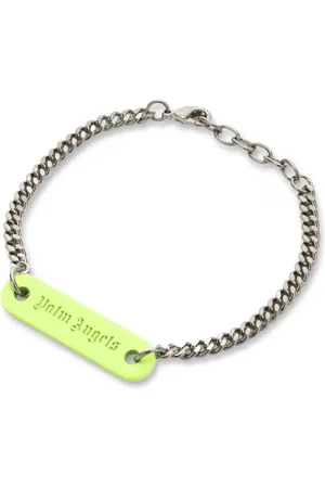 Palm Angels Logo-plate brass bracelet