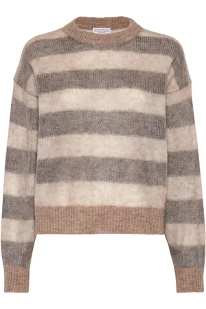Brunello Cucinelli Striped mohair-blend jumper