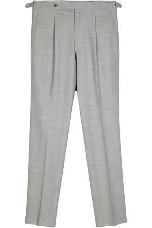 MAN ON THE BOON. Tapered-leg wool-blend trousers