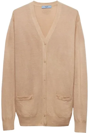 Prada Triangle-logo cashmere cardigan