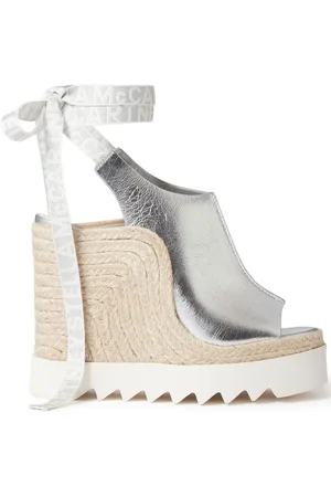 Stella McCartney Gaia 120mm logo-print sandals