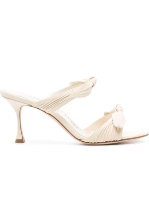 Manolo Blahnik 90mm Lollo leather mules