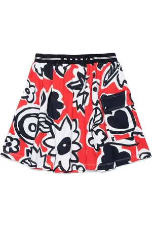 Marni Graphic-print cotton skirt
