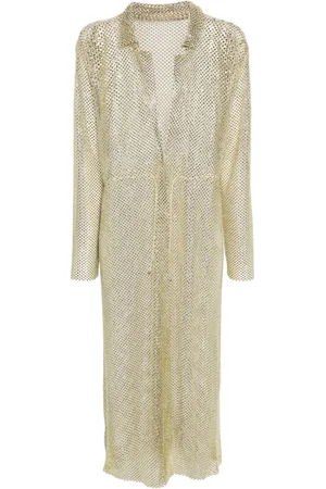 Serafini Crystal-embellished midi shirt dress
