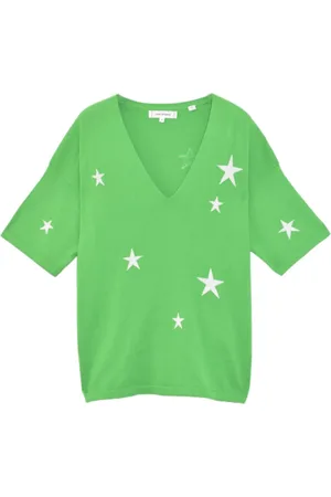 Chinti & Parker Star-intarsia cotton knitted T-shirt
