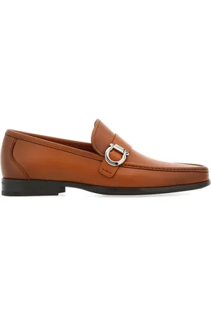 Salvatore Ferragamo Gancini-plaque leather loafers