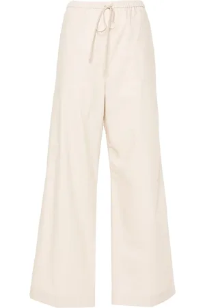 Totême Straight-leg drawstring cotton trousers