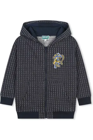 Kenzo Logo-appliqu?? striped hoodie