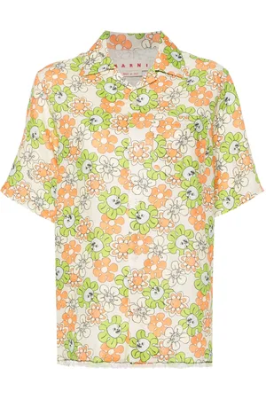 Marni Floral-print linen shirt