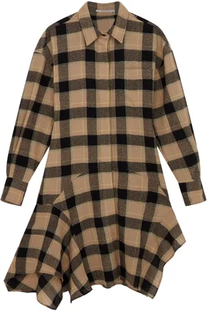 Stella McCartney Check-pattern wool shirt dress