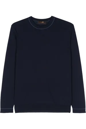 MOORER Tristand fine-knit cotton jumper