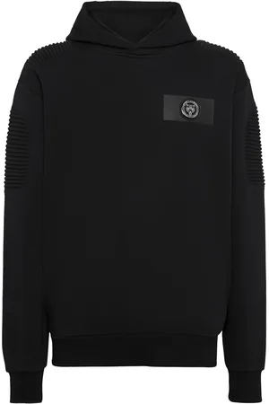 Philipp Plein Ribbed panelling hoodie