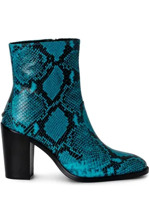 Zadig & Voltaire Preiser 85mm snakeskin-effect ankle boots