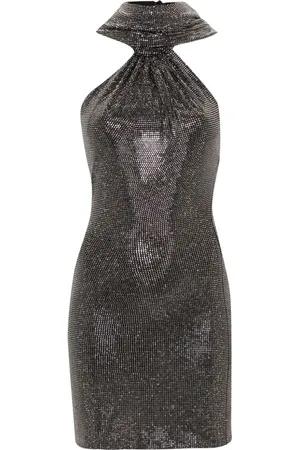 GIUSEPPE DI MORABITO Rhinestone-embellished hooded mini dress
